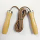 Jump Rope Professional Leather Ropes Rapid Speed Jumping Rope Wooden Handle Weighted Skipping Rope