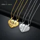 Nextvance Fashion Custom Personalized Stainless Steel Necklace Engrave Namepate Double Heart Pendant