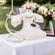 White Color Audio guestbook Telephone Wedding phone recording vintage Telephone for wedding Party