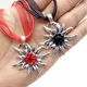 Fashion Vintage Austrian Edelweiss Flower Pendant Necklace Women Oktoberfest Traditional Dirndl