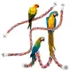 Parrot Bird Standing Toys Cotton Rope Colorful Toy Chew Perches for Bird Cage Standing Woven Rope