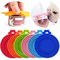 Silicone Pet Can Lid Reusable Food Storage Keep Fresh Tin Cover Cat Dog Food Health Supplies Animal