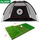 2M Golf Practice Net Tent Strike Cage Outdoor Indoor Grassland Mesh Mat Garden Golf Training