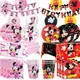 Minnie & Mickey Mouse Birthday Party Decoration Cup Plate Napkin Banner for Boys and Girls Baby