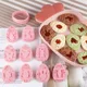 9Pcs Easter Rabbit Biscuit Mold Plastic Bunny Egg Cookie Cutter Stamp Embosser Easter Party Fondant