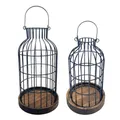 Farmhouse Lantern Pillar Candle Holder Table Centerpieces Cage Candle Lantern for Party Living Room