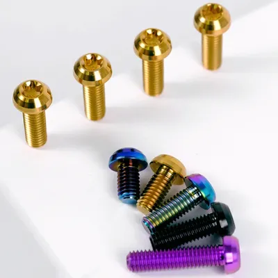 1 PC Multiple Color M5 p0.8mm x 8 9 10 12 14 16 20 25mm GR5 Titanium Alloy Screw T25 Torx Head For