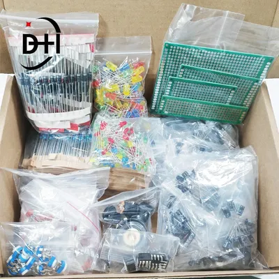 1900 pcs Mega Electronic Component Kit including Assortment + Capacitors + Resistors + LED +