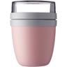 Pot à déjeuner Ellipse – Nordic pink – bol à muesli pratique 500 ml, pot à yaourt, boîte à déjeuner