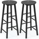 Lot de 2 Tabourets de Bar, Tabouret de Comptoir en Imitation Marbre, Chaises de Bar, Hauteur