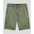 Superdry Officer Chino-Shorts Herren olivgrün khaki, Gr. 34, Baumwolle, Chino Shorts für stylische Funktionalität