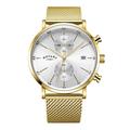 Rotary GB00303/06 Gold Plated Chronograph Mesh Bracelet Watch - W1378