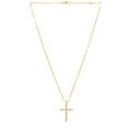 Joy Dravecky Jewelry Francesca Cross Necklace in Metallic Gold.