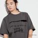 Men's Jean-Michel Basquiat King Pleasure Ut (Oversized Short-Sleeve Graphic T-Shirt) | Gray | XS | UNIQLO US