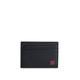 Nappa-leather card holder with stacked logo