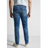 Gerade Jeans STREET ONE MEN Gr. 28, Länge 34, blau (soft greencast random wash) Herren Jeans 5-Pocket-Style