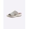 Pantolette JANA, Damen, Gr. 42, grau (hellgrau), Textil, sportlich, Schuhe