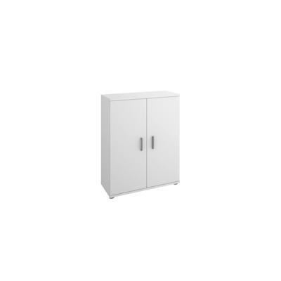 Dmora Mehrzweckgarderobe Serles, Mehrzweck-Schuhregalschrank, Schrank mit 2 Türen, 61x35h80 cm, Weiß