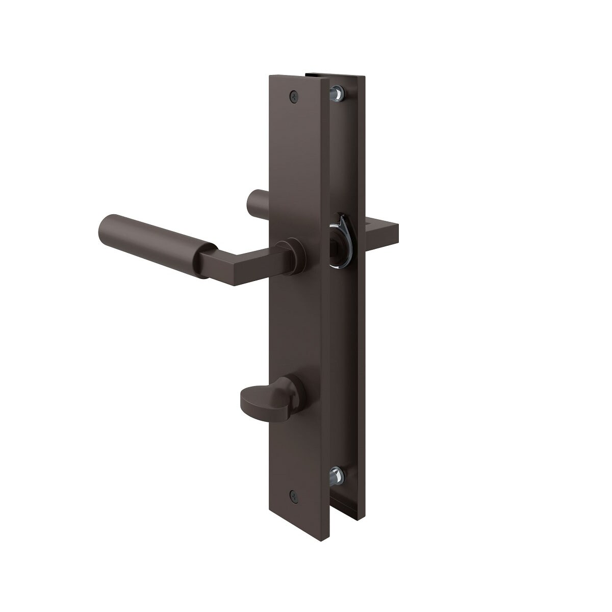 MS Beschläge Langschildgarnitur Zamak Türdrücker Baustil Türbeschlag Anthrazit WC DIN Norm Image