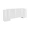 Dmora Kommode Fabio, Küchen-Sideboard mit 2 Türen und 3 Schubladen, Wohnzimmer-Buffet, Küchen-Sideboard, cm 210x45h85, glänzend weiß