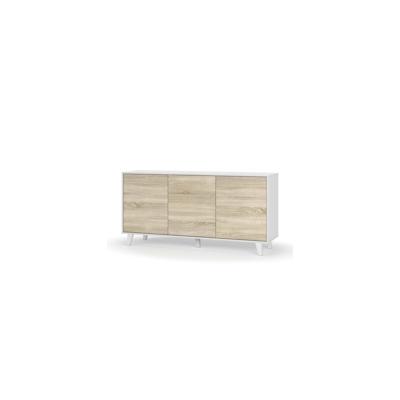 Dmora Anrichte Arvada, Modernes Sideboard mit 3 Türen und Einlegeböden, Küchenbuffet, Wohnzimmer-Design-Buffet, 154x40h7