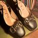 Gucci Shoes | Gucci Nappa Charlotte Heels | Color: Black | Size: 7.5