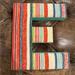 Anthropologie Wall Decor | Anthropologie Fabric Stripes “E” Wall Decor | Color: Blue/Red | Size: Os
