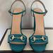 Gucci Shoes | Gucci Horsebit Block Heel Ankle Strap Deep Cobalt Blue Size 38 1/2 | Color: Blue | Size: 38 1/2