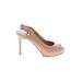 Nine West Heels: Pumps Stiletto Minimalist Tan Print Shoes - Women's Size 8 - Round Toe