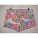 Lilly Pulitzer Shorts | Lilly Pulitzer Sz 10 Adie Bold Shellebrate Pink Print Shorts | Color: Gold/Pink/Red | Size: 10