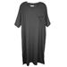 Madewell Dresses | Madewell Women's Relaxed Midi Tee Dress Gray Ribbed Casual T-Shirt Plus Size 2x | Color: Gray | Size: 2x