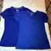 Nike Tops | Nike (2) V-Neck Regular Fit Tee Dri-Fit Dark And Medium Blue Women's Size Small | Color: Blue | Size: S