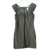 J. Crew Dresses | J Crew Dress Womens 4 Linen Blend Ruffle Shoulders Knee Length Pockets Green | Color: Green | Size: 4