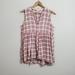 Anthropologie Tops | Anthro 11.1 Tylho Pink Plaid Button Down Tank Top | Color: Cream/Pink | Size: S
