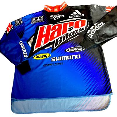 Adidas Shirts | Hyper Vintage 90s Verge Sport Bmx Jersey Adult Medium Haro Bikes Mens | Color: Black/Blue | Size: L