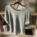 Anthropologie Tops | Anthropologie Dolan Pleated Knit T-Shirt | Color: Gray | Size: M