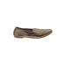 J.Crew Flats: Loafers Stacked Heel Bohemian Gold Print Shoes - Women's Size 6 1/2 - Almond Toe