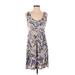 MICHAEL Michael Kors Casual Dress - A-Line Scoop Neck Sleeveless: Purple Dresses - Women's Size P