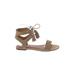 Steve Madden Sandals: Tan Print Shoes - Women's Size 8 - Open Toe