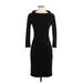 Diane von Furstenberg Casual Dress - Sheath: Black Solid Dresses - Women's Size 0