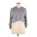 Missguided Pullover Hoodie: Gray Print Tops - Women's Size X-Large