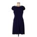 Elie Tahari Cocktail Dress - A-Line: Blue Print Dresses - Women's Size 10