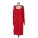 H By Halston Cocktail Dress - Sweater Dress: Red Dresses - Women's Size X-Small