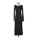Express Casual Dress - Sheath: Black Solid Dresses - Women's Size Small