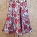 Anthropologie Skirts | Anthropologie Rachel Antonoff Red Roses Jacquard Flare Skirt Size 6p | Color: Cream/Red | Size: 6p