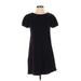 Maeve Cocktail Dress - Mini Crew Neck Short sleeves: Black Print Dresses - Women's Size X-Small