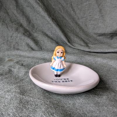 Disney Toys | Disney Mini Alice In Wonderland Figure Tiny 1.5" Toy Princess Toy Doll Blue Girl | Color: Blue/White | Size: 1.5 In