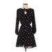 Madewell Casual Dress - A-Line High Neck 3/4 sleeves: Black Dresses - Women's Size X-Small