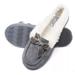 Jessica Simpson Shoes | Jessica Simpson Women's Micro-Suede Moccasin With Velvet Bow | Color: Gray/White | Size: M 7-8