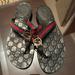 Gucci Shoes | Gucci Leather Sandals Flip Flop Style | Color: Black | Size: 9.5